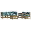 vidaXL 6 pcs conjunto lounge de jardim c/ almofad&otilde;es pinho impregnado