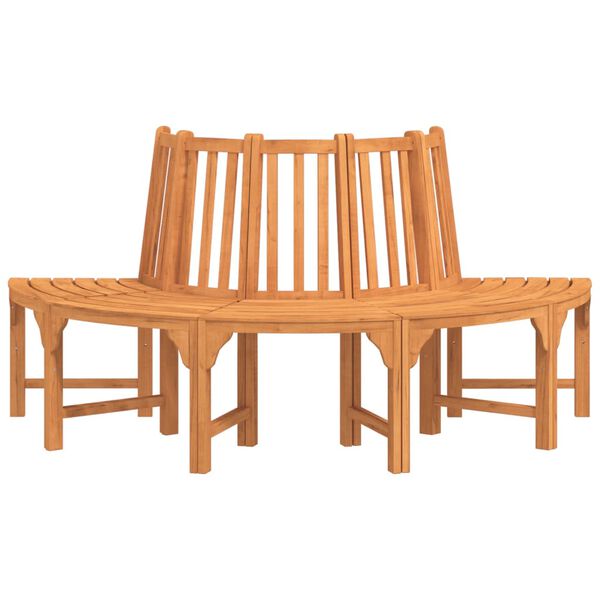 vidaXL Banco para &aacute;rvore semicircular &Oslash;208 cm eucalipto maci&ccedil;o