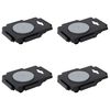 vidaXL Carrinhos de transporte 8 rodas 4 pcs polipropileno 150kg preto