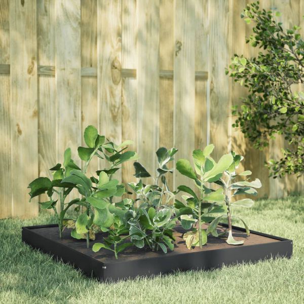 vidaXL Canteiro elevado de jardim 100x100x18,5 cm a&ccedil;o antracite