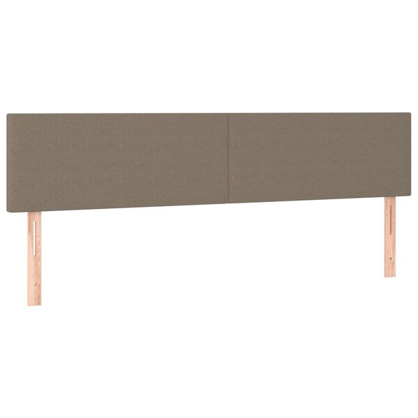 vidaXL Cabeceiras cinzento-acastanhado 160x5x78/88 cm tecido