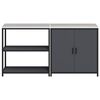 vidaXL Conjunto de Armazenamento de Cozinha com porta 2 pcs Antracite
