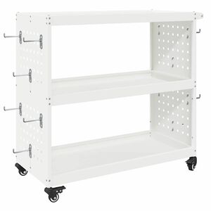 vidaXL Carro de Ferramentas Branco 75 x 35 x 73 cm A&ccedil;o laminado a frio