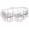 vidaXL Conjunto de Sofá de Jardim 7 pcs Preto Alumínio