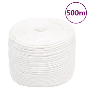 vidaXL Corda de barco 10 mm 500 m polipropileno branco