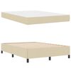 vidaXL Cama Box com colch&atilde;o Creme 140 x 190 cm tecido
