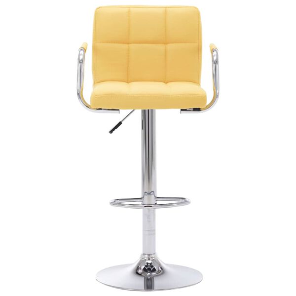vidaXL Cadeiras de bar 2 pcs tecido amarelo