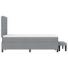 vidaXL Cama Box com colch&atilde;o Cinzento-claro 120 x 200 cm tecido