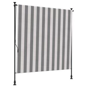 vidaXL Cortina Rol&ocirc; Exterior Antracite e Branco 120 x 270 cm
