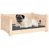 vidaXL Cama para c&atilde;es 65,5x50,5x28 cm Madeira de pinho maci&ccedil;a