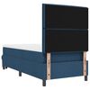 vidaXL Cama Box com colch&atilde;o com cabeceira Azul 90 x 190 cm tecido