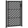 vidaXL Port&atilde;o de jardim preto 100x150 cm a&ccedil;o design em cruz
