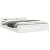vidaXL Estrutura de cama 160x200 cm madeira maci&ccedil;a branco