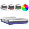 vidaXL Estrutura cama super king c/ LED 180x200cm madeira maci&ccedil;a cinza