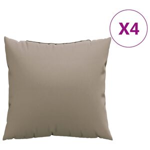 vidaXL Almofadas de sof&aacute; 4 pcs 60x60 cm tecido cinza-acastanhado
