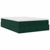 vidaXL Estrutura de cama otomana com colch&atilde;o 140x200 cm verde escuro
