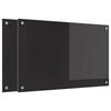 vidaXL Painel de cozinha 2 unid. Preto 80 x 50 cm vidro temperado