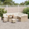 vidaXL Conjunto de Sofá de Jardim 12 pcs Bege vime PE
