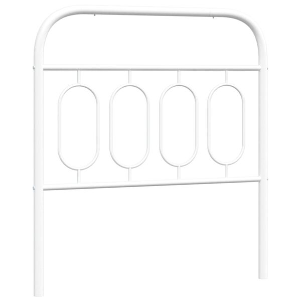 vidaXL Cabeceira de substitui&ccedil;&atilde;o 90 cm metal branco
