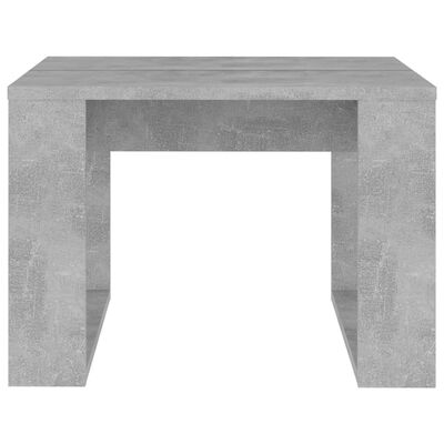 vidaXL Mesa de apoio 50x50x35 cm contraplacado cinzento cimento