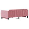 vidaXL Sof&aacute;-cama com gavet&atilde;o 100x200 cm veludo rosa