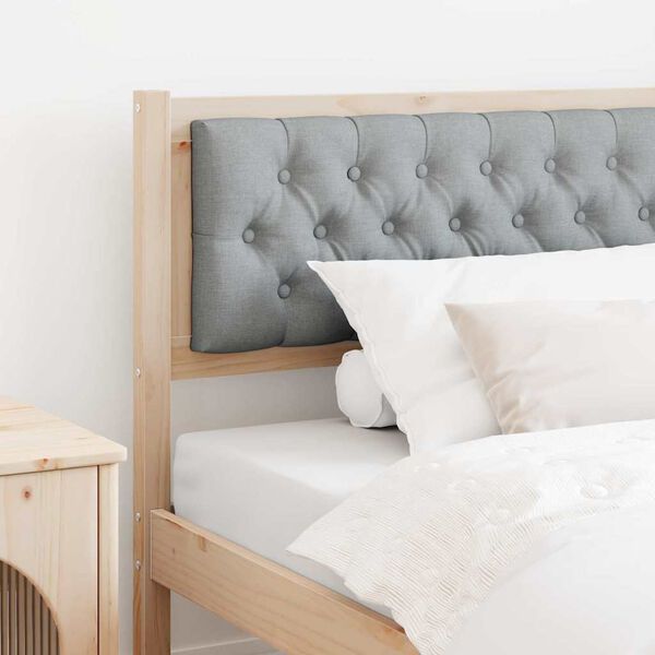 vidaXL Cabeceira Marrom e cinza claro 100 cm Madeira de pinho maciça