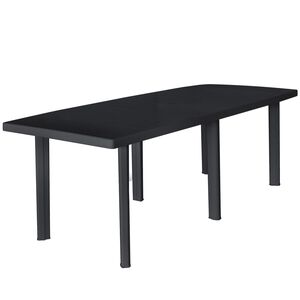vidaXL Mesa de jardim 216x90x72 cm pl&aacute;stico antracite