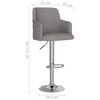 vidaXL Bancos de bar 2 pcs tecido cinzento-escuro