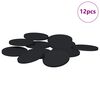 vidaXL Pads para P&eacute;s de M&oacute;veis 12 pcs Preto &Oslash; 30 x 2 mm EVA