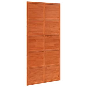 vidaXL Porta de celeiro Castanho encerado 100 x 208 cm