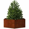 vidaXL Vaso/floreira 138x120x45 cm a&ccedil;o corten cor enferrujado