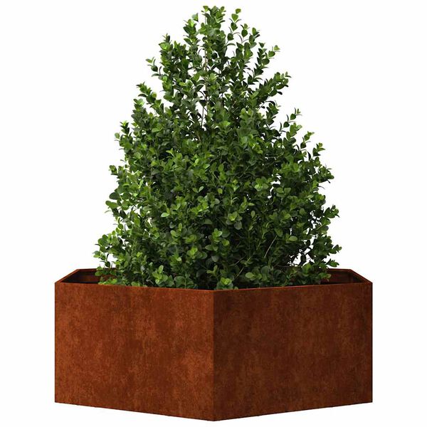vidaXL Vaso/floreira 138x120x45 cm a&ccedil;o corten cor enferrujado