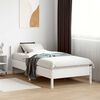 vidaXL Cama sem colch&atilde;o 75x190 cm madeira de pinho maci&ccedil;a branco