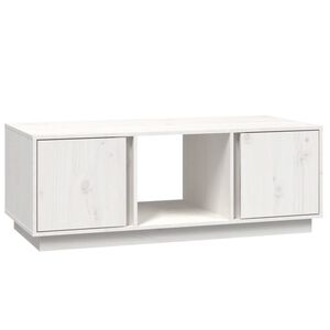 vidaXL Mesa de centro 110x50x40 cm pinho maci&ccedil;o branco