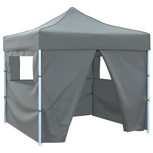 vidaXL Tenda festas pop-up dobr&aacute;vel 4 paredes laterais 3x3 m antracite