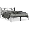 vidaXL Estrutura de cama com cabeceira 140x190 cm metal preto