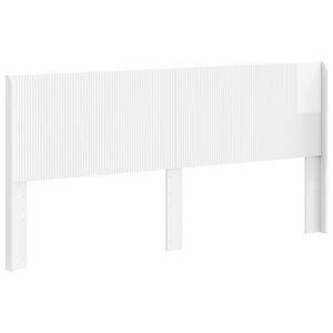 vidaXL Cabeceira Branco Brilhante Derivados de Madeira