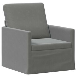 vidaXL Sof&aacute; de solteiro Cinzento-Escuro 70 x 81 x 82 cm Veludo (V)
