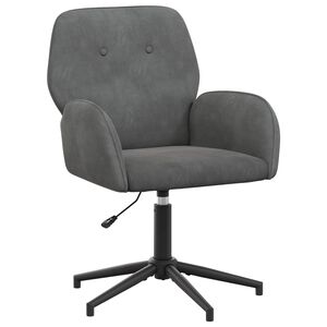 vidaXL Cadeira de Escrit&oacute;rio Girat&oacute;ria 54 x 55 x 90 cm Cinzento-Escuro