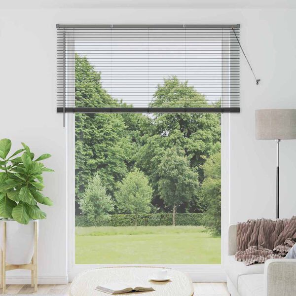 vidaXL Persianas venecianas Manual Cinza Escuro 220 x 160 cm Alum&iacute;nio