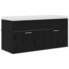 vidaXL Arm&aacute;rio de Banheiro Carvalho Preto 100 x 38,5 x 46 cm