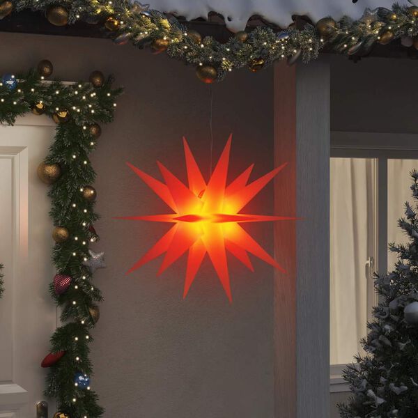 vidaXL Luz de Natal com LED dobr&aacute;vel 100 cm vermelho
