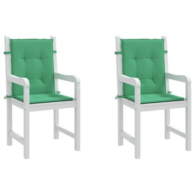 vidaXL Almofadões lombares p/ cadeiras de jardim 2pcs oxford verde