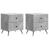 vidaXL Arm&aacute;rio de Cabeceira 2 pcs Cinzento Cimento 43 x 34,5 x 47,5 cm