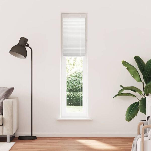 vidaXL Branco Plissada Cega 45x200 cm Largura Tecido 44,4 cm Poli&eacute;ster