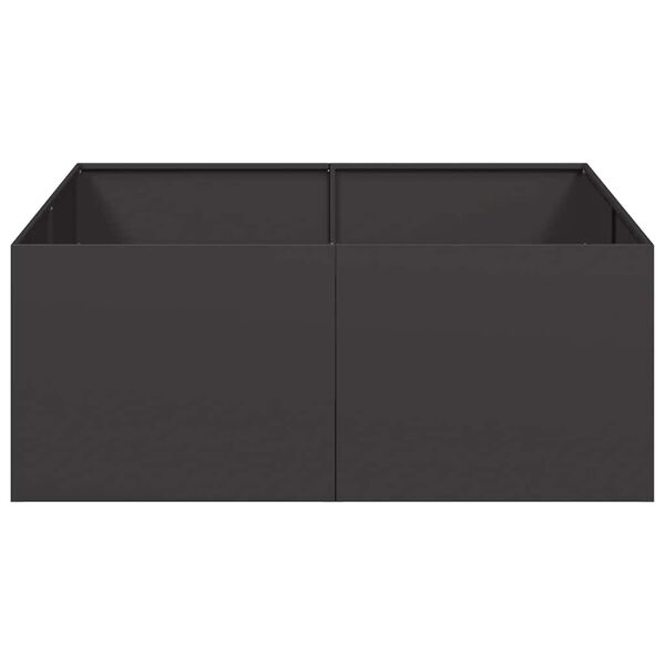 vidaXL Vaso floreira 100x100x40 cm a&ccedil;o preto