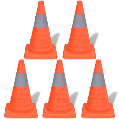 5 pop-up cones de sinalização 42 cm