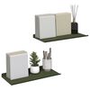 vidaXL Prateleira Flutuante 2 pcs Verde Oliva 40 x 18 x 2,5 cm A&ccedil;o
