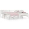 vidaXL Estrutura sof&aacute;-cama de puxar 2x(90x190) cm pinho maci&ccedil;o branco