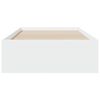 vidaXL Estrutura de cama c/ gavetas 90x200 cm derivados madeira branco